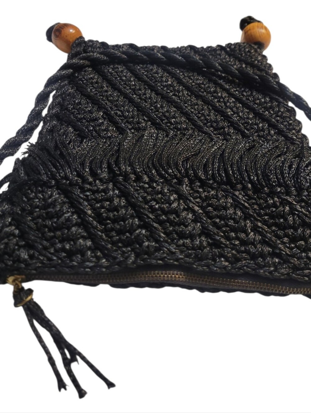 Vintage Bohemian Style Macrame Shoulder Bag - Picture 6 of 8
